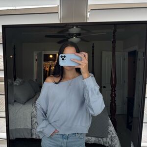 Light blue hollister sweatshirt